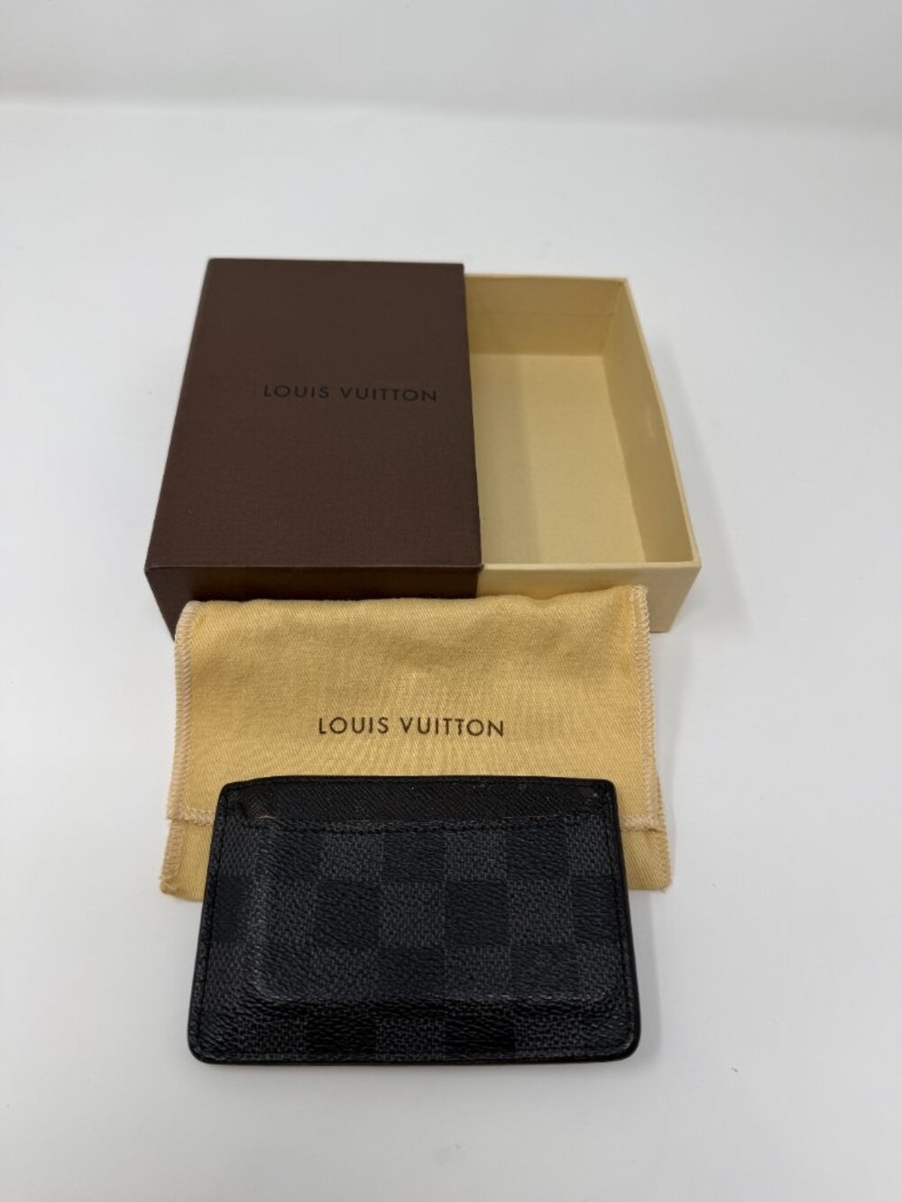 Louis Vuitton Neo Porte Cartes Damier Graphite Grey Card Holder